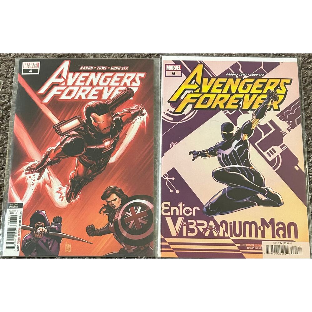 Avengers Forever Vol. 2 #4 2nd Print, 6 (2022 Marvel) Lot of 2 - 2 KEY ISSUES